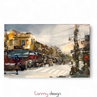 Tranh vẽ tay -  Phố Hàng Đường